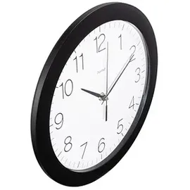 Hama Funkwanduhr Teneriffa weiß schwarz Kunststoff, Ø 30,0 cm