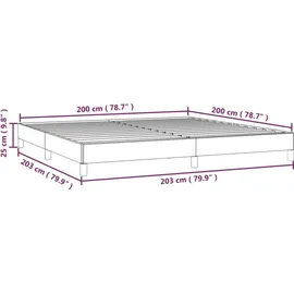 vidaXL Bettgestell 200 x 200 cm Dunkelbraun
