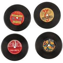 Out of the Blue Retro-Vinyl Schallplatten Kühlschrankmagnete im 4er-Set