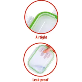 Alpina Frischhaltedose Glas grün 1,05 l 8-teilig