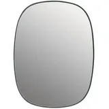 Muuto Framed Spiegel, small, dunkelgrün / glasklar