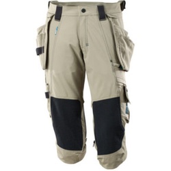 Mascot Dreiviertel-Hose, Hängetaschen, Stretchs Dreiviertel-Hose Größe C60, hellkhaki
