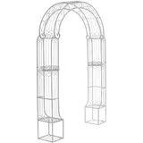 CLP Rosenbogen Alessia I Rankhilfe Aus Eisen I Romantischer Im Landhausstil, Farbe:antik weiß