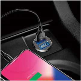 Baseus Autoladegerät 2x USB 3,1 A Schwarz
