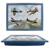 Lesser & Pavey Classic Planes Knietablett mit gepolstertem Kissen, geeignet für Getränke, Lebensmittel, Frühstück und Laptop, schönes Design für Zuhause und Büro