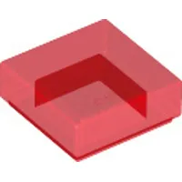 50 Stück LEGO, Teil Nr. 3070, Trans Rot (Trans Red)
