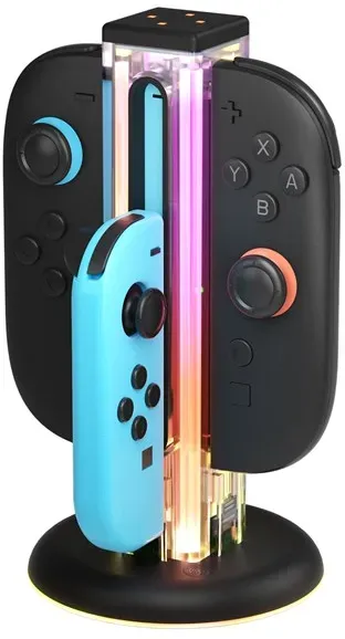 Zeus Nintendo Switch 1 & 2 Charging station - Wired Charging cable for wireless game controller