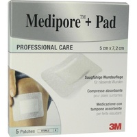 3M Healthcare Germany GmbH Medipore Pad 3M 5x7,2cm 3562NP Pflaster