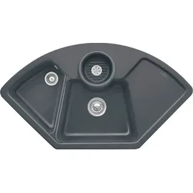 Villeroy & Boch Solo Eck Graphit + Handbetätigung + Lochbohrungen