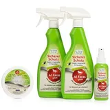 AL FARAS Insektenschutz mit Eukalyptus-Öl 2x 500ml, 1x 100ml & 1x 100ml Tiegel