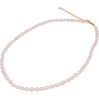 FIRETTI Perlenkette Schmuck Geschenk Messing Gold/Weiß 41