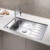 Blanco Andano XL 6 S-IF Compact links edelstahl seidenglanz + Excenterbetätigung + InFino