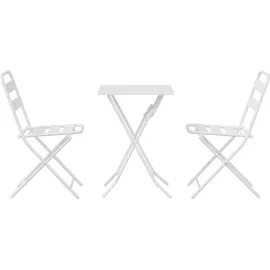 vidaXL Bistroset 3-tlg. Weiß