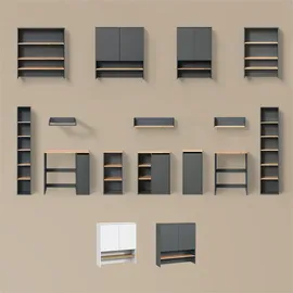 livinity® Waschmaschinenumbauschrank Paolina 93,6 x 88,2 cm Weiß/Artisan