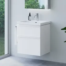 Evineo ineo4 Unterschrank B: 58 cm, 2 Auszüge, mit Griff, für Villeroy & Boch Avento & Subway 3.0 Waschtisch,, BE0808WM,