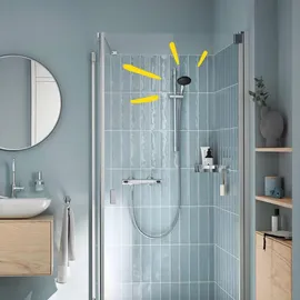 Grohe Precision Feel Aufputz-Duscharmatur mit Thermostat Chrom 34791001