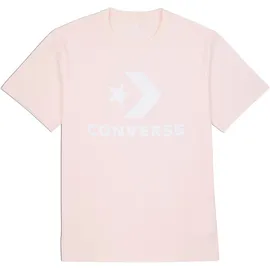 Converse T-Shirt "UNISEX CONVERSE GO-TO STAR CHEVRON LOGO STANDARD FIT T-SHIRT", Damen, Gr. S, pale petal, Single Jersey, Obermaterial: 100% Baumwolle, Rundhals, eingesetzt normaler Saum, Shirts T-Shirt