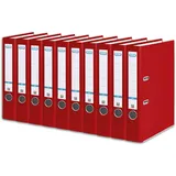 Elba Ordner A4, Smart Pro, 5 cm schmal, Kunststoff außen, rot, 10 Stück
