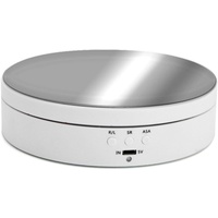 Clenp 360 Grad Elektrischer Drehteller Für Fotografie, Runder Displayhalter Stand Intelligentes Laden Weiß USB-Steckdose