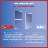 Trendline Insektenschutz-Tür 100 x 210 cm Schwarz/Weiß