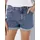 Noisy May Jeansshorts "NMMONI HW DNM SHORTS AZ358MB NOOS", Damen, Gr. XS (34), N-Gr, blau (medium blau denim), Denim/Jeans, Obermaterial: 99% Baumwolle, 1% Elasthan, unifarben, slim fit, Jeans Jeansshorts