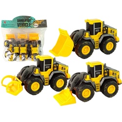 LEAN Toys Spielzeug-Auto Set Baufahrzeug Modell Spielzeug Baumaschine Maschinenmodell Fahrzeug gelb