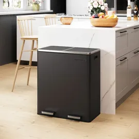 Songmics Mülleimer 60 l Schwarz