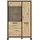 Forte Trondheim Highboardvitrine mit 1 Tür und 1 Glastür, Holzwerkstoff, Artisan Eiche kombiniert mit Schwarz Eiche, 101,4 x 161 x 41,5 cm
