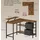 VASAGLE Schreibtisch Eckschreibtisch Computertisch mit Schubladen 115cm Vintage