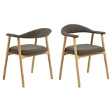 VCM ebuy24 Esszimmerstuhl Addi grau. 2er Set | Gr.: onesize