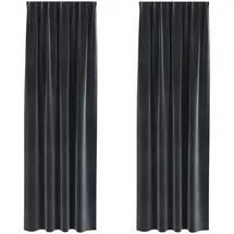 vidaXL Verdunkelungsvorhänge 2 pcs Dunkelgrau 140 x 225 cm