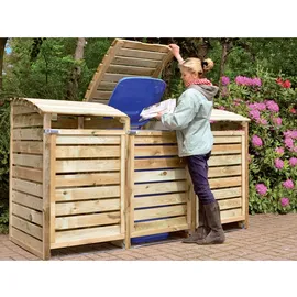 Tetzner & Jentzsch Mülltonnenbox Henri für 3 Tonnen 225 x 90 cm natur