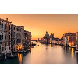 Fototapete PAPERMOON "Photo-Art ERIC ZHANG, MORGENGRAUEN AN VENEDIG", bunt, B:3,00m L:2,23m, Vlies, Tapeten