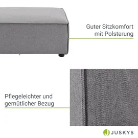Juskys Modulares Sofa Domas Ottomane Stoff Dunkelgrau