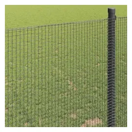 vidaXL Geschweißter Drahtzaun Grau 1.2x10 m Stahl