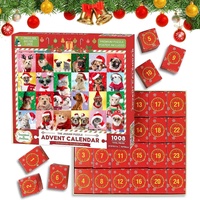 Shenrongtong Puzzle-Adventskalender, Adventskalender 2023, Weihnachtspuzzle, Weihnachtskalender-Puzzle, 1008 Teile, Kinder-Countdown-Kalender-Puzzle für Erwachsene und Kinder