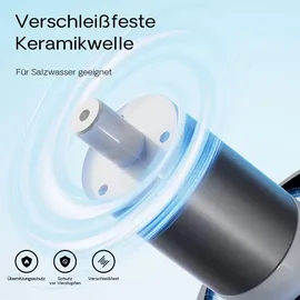 Wiltec SunSun CEF-30000 Rohrpumpe 30.000 l/h / 200 W Hochleistungs Teichpumpe, Strömungspumpe mit Keramikwelle, Umwälzpumpe, Teichfilter