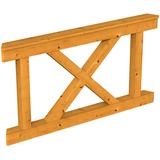 SKANHOLZ SKAN Holz Brüstung Andreaskreuz 150 x 84 cm, Fichte, Eiche hell