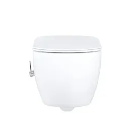 Creavit Design RimOff Hänge WC mit WC-Sitz Weiß spülrandlos