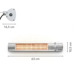 TROTEC Infrarot Heizstrahler IR  2050 mit 3 Heizstufen, bis zu 2.000 Watt