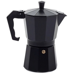 VERK GROUP Espressokocher Espressokocher für 12 Tassen Espresso Mokka Kaffee Schwarz, 0.60l Kaffeekanne schwarz