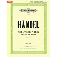 Faber music gmbh 9 Deutsche Arien HWV 202-210 /
