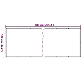 vidaXL Sichtschutzmatte 600 x 120 cm Anthrazit PVC