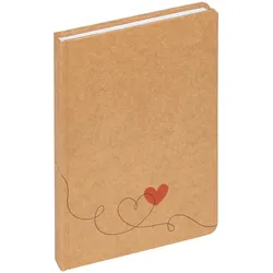 Notizbuch Love, braun, 80 Blatt