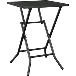 vidaXL Gartentisch Klappbar Anthrazit 50x50x72 cm Stahlgitter