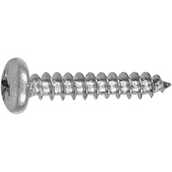 GECCO Blechschrauben, 4,8 mm, Stahl, 1000 Stk., 4,8 x 25 mm - silberfarben