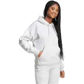 adidas Essentials 3-Streifen Fleece Hoodie Damen JX2540 - light grey heather/white S