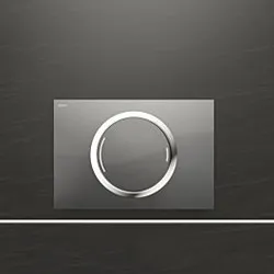 MEPA Zero Betätigungsplatte 421861 Glas silber, für teileingelassene Montage
