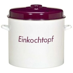 Krüger Einkochtopf, Emaille (1-tlg), Induktion weiß