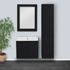 MCW Wandspiegel L86 86 x 1 cm Schwarz